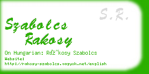 szabolcs rakosy business card